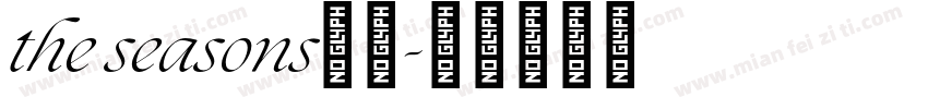 the seasons字体字体转换